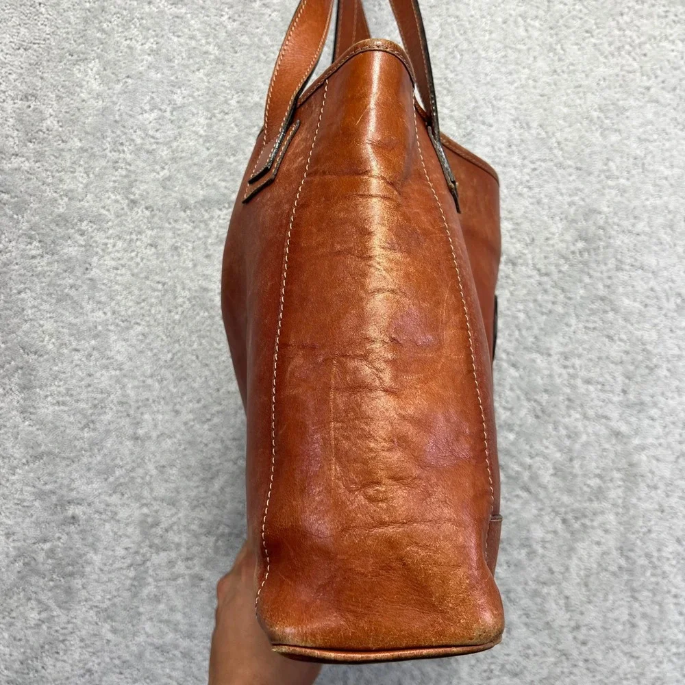 Raffaello Firenze Tote Bag Genuine Leather Arte Fiorentina Florence Italy Made